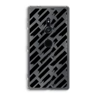 Zwarte vegen: Sony Xperia XZ2 Transparant Hoesje