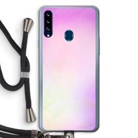 Flow mist pastel: Samsung Galaxy A20s Transparant Hoesje met koord