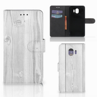 Samsung Galaxy J4 2018 Book Style Case White Wood - thumbnail