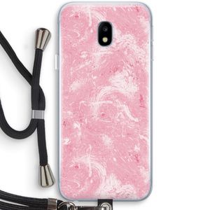 Abstract Painting Pink: Samsung Galaxy J3 (2017) Transparant Hoesje met koord