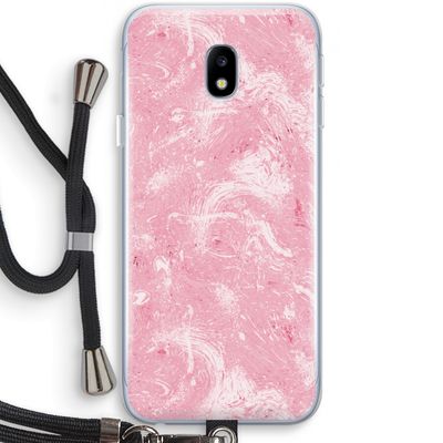 Abstract Painting Pink: Samsung Galaxy J3 (2017) Transparant Hoesje met koord