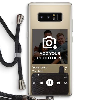 Music Player: Samsung Galaxy Note 8 Transparant Hoesje met koord