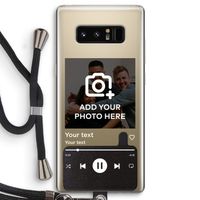 Music Player: Samsung Galaxy Note 8 Transparant Hoesje met koord