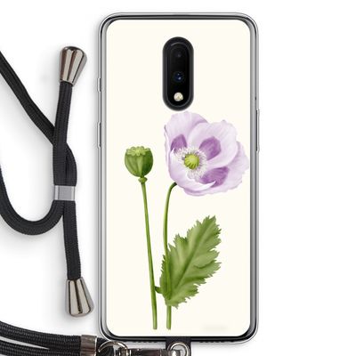 Purple poppy: OnePlus 7 Transparant Hoesje met koord