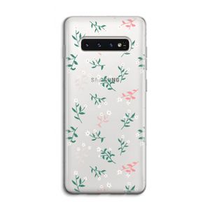 Small white flowers: Samsung Galaxy S10 4G Transparant Hoesje