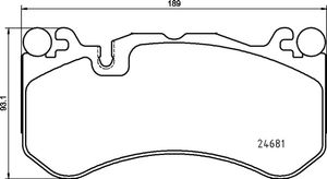 Remblokkenset, schijfrem BREMBO, u.a. fÃ¼r Mercedes-Benz