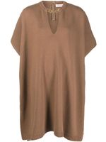 Valentino Garavani cape à détail VLogo - Marron