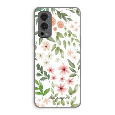 Botanical sweet flower heaven: OnePlus Nord 2 5G Transparant Hoesje