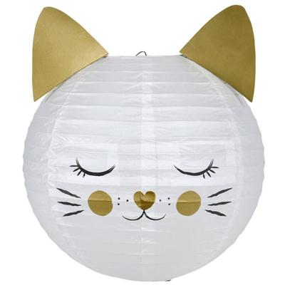 Japanse bol lampion - Kat/Poes thema - D35 cm - Sint Maarten lampion - Tuinfeest - Versiering