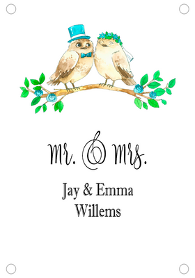 Backdrop bruiloft spandoek