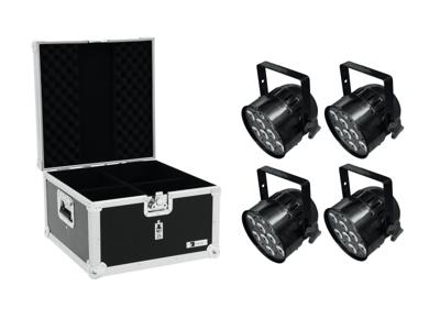 EUROLITE Set 4x LED PAR-56 QCL Short bk + EPS Case