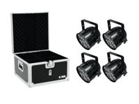 EUROLITE Set 4x LED PAR-56 QCL Short bk + EPS Case