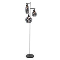 Highlight VloerlampCambio zwart 3-lichts smoke glas - V4559.01
