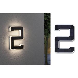 Paulmann 79843 4000870798430 Huisnummerlamp op zonne-energie Energielabel: G (A - G) 0.20 W Warmwit Zwart