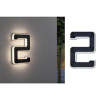 Paulmann 79843 4000870798430 Huisnummerlamp op zonne-energie Energielabel: G (A - G) 0.20 W Warmwit Zwart