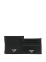 Emporio Armani lot de deux portefeuilles à plaque logo - Noir