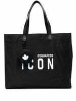DSQUARED2 sac cabas à logo imprimé - Noir