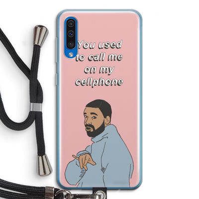 Hotline bling: Samsung Galaxy A50 Transparant Hoesje met koord