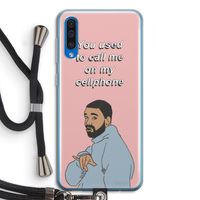Hotline bling: Samsung Galaxy A50 Transparant Hoesje met koord Hotline bling: Samsung Galaxy A50 Transparant Hoesje met koord