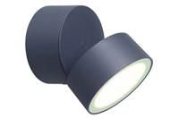 Mat zwarte verstelbare helder witte LED (4000K) gevelverlichting Lutec Trumpet