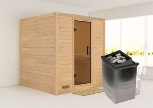 Karibu | Mojave Sauna | Antracietglas | Kachel 9 kW Geïntegreerde Bediening