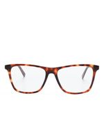 Zegna tortoiseshell-effect rectangle-frame glasses - Marron