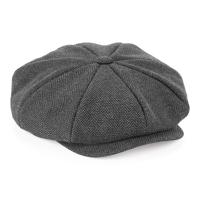 Beechfield Bakkerspet - donkergrijs - flatcap - volwassenen - modieuze pet