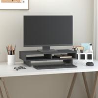VidaXL Monitorstandaard 60x27x14 cm massief grenenhout grijs VidaXL Monitorstandaard 60x27x14 cm massief grenenhout grijs