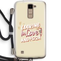 Pizza is the answer: LG K10 (2016) Transparant Hoesje met koord