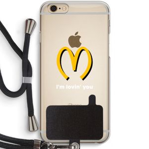 I'm lovin' you: iPhone 6 / 6S Transparant Hoesje met koord
