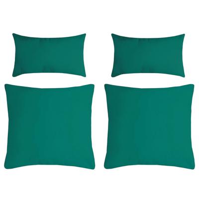 Stof Textile sierkussen Nelson - 4x - emerald groen - 2 formaten - polyester