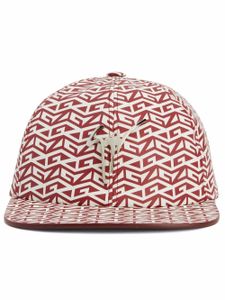 Giuseppe Zanotti casquette Cohen à motif monogrammé - Rouge