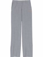 Off-White pantalon droit à plis marqués - Gris