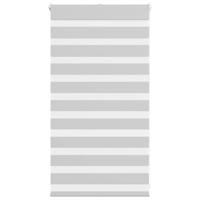 VidaXL Zebra rolgordijn 90x100 cm stofbreedte 85,9 cm lichtgrijs