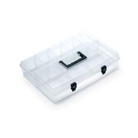 Sorteerbox/vakjes koffer - spijkers/schroeven/kleine spullen - 6 vaks - 40 x 30 x 8.5 cm   -