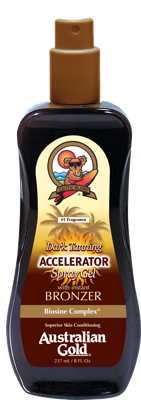 Australian Gold SPF Outdoor Dark Tanning Accelerator Spray Gel With Bronzer 237ml