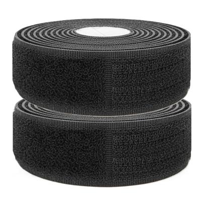 Klittenband - 2x - zelfklevend zwart - rol 100 cm - bevestiging materialen Klittenband - 2x - zelfklevend zwart - rol 100 cm - bevestiging materialen