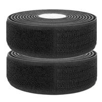 Klittenband - 2x - zelfklevend zwart - rol 100 cm - bevestiging materialen