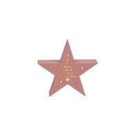 OOTB Led staande ster hout roze 18x4x17cm