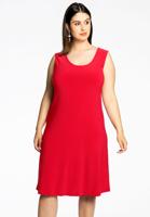 Yoek Jurk mouwloos wijd | Rood | Maat 46/48