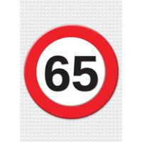 Verjaardag deurposter - 65 jaar - stopbord - 59 x 84 cm - leeftijd feestartikelen Verjaardag deurposter - 65 jaar - stopbord - 59 x 84 cm - leeftijd feestartikelen