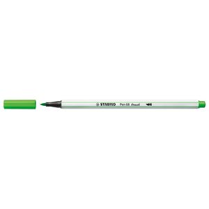 STABILO Pen 68 brush, premium brush viltstift, licht groen, per stuk