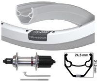 Kgs achterwiel 28 inch (622) zac2000 zilver cassette 8/9 speed uitval