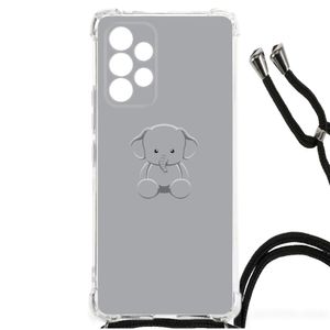 Samsung Galaxy A53 Stevig Bumper Hoesje Grijs Baby Olifant