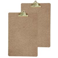 Clipboard/klembord/memobord voor documenten - 2x - hardboard - A4 formaat - met stevige klem