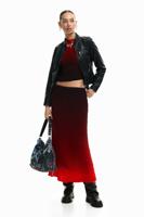 Midi-rok met verloop - RED - M