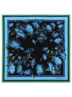 Dolce & Gabbana foulard en soie à fleurs - Bleu - thumbnail