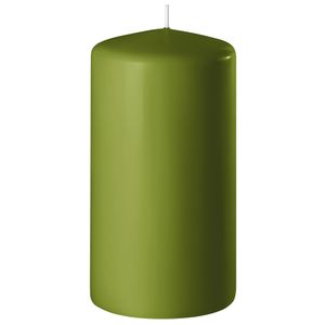 1x Kaarsen olijf groen 6 x 12 cm 45 branduren sfeerkaarsen   -