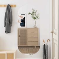 VidaXL Wandspiegel 45x100 cm ovaal glas