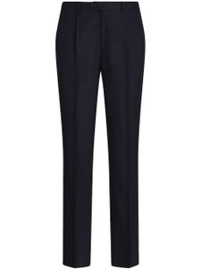 ETRO pantalon en laine à plis marqués - Bleu